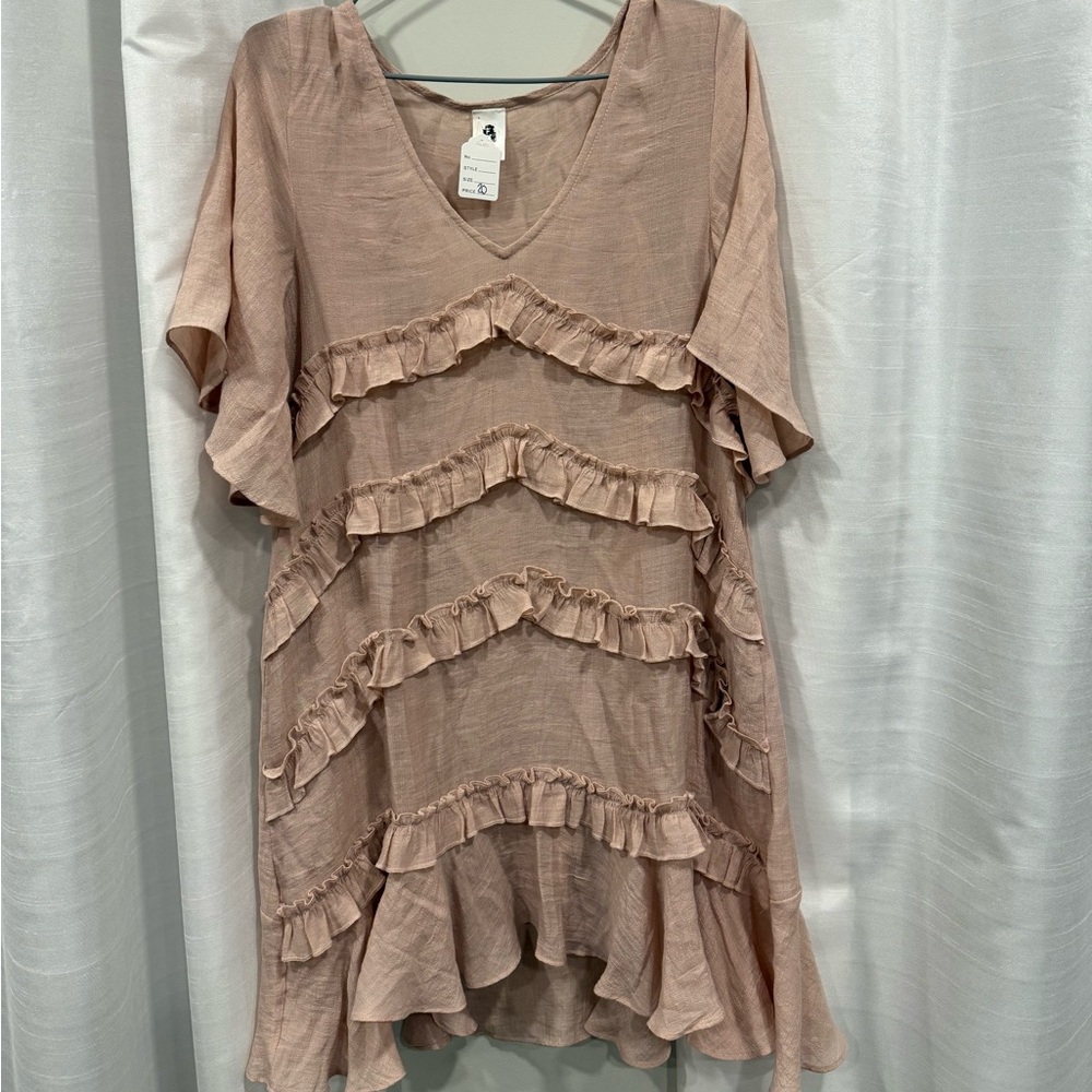 Ruffled Dress with Slip